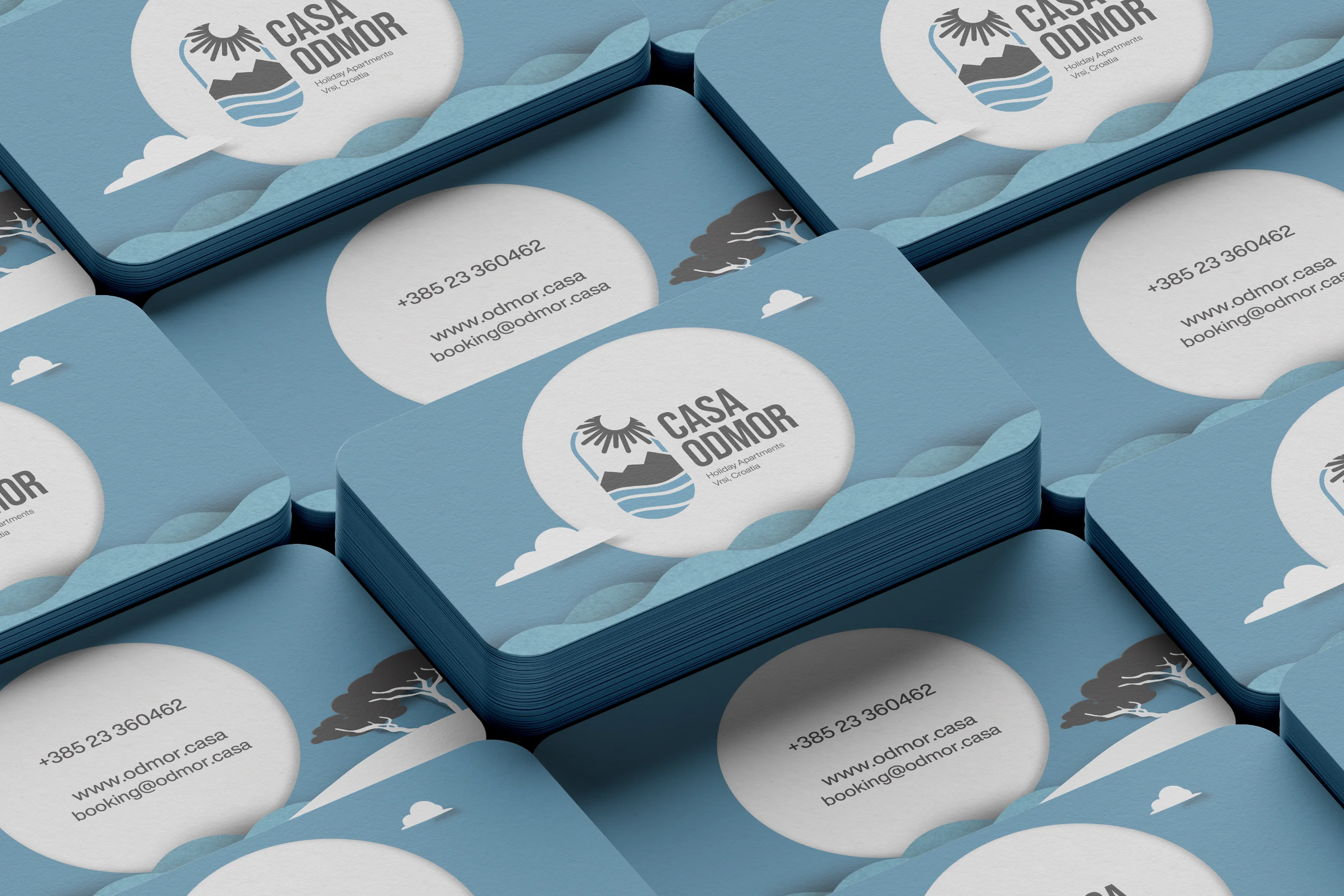 Business card & identity design for holiday home Casa Odmor