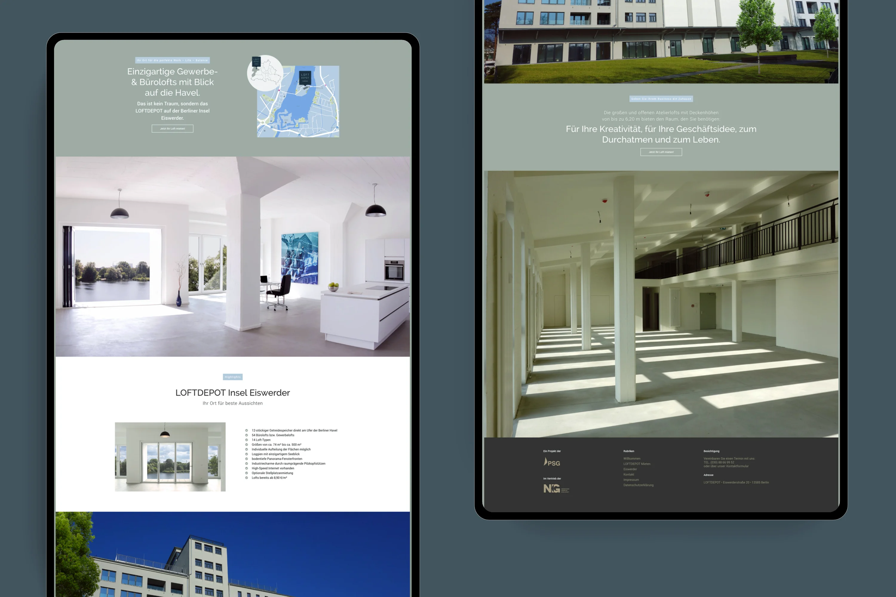 Real estate project web site design and layout